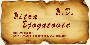 Mitra Đogatović vizit kartica